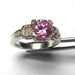 Absolutely Glowing Pink Cz in a Fancy Sterling Silver Ring Size 7