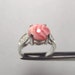 Splendid Genuine Rhodochrosite Cabochon in Sterling Silver Ring Size 6.75