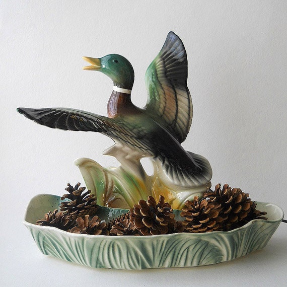 Items similar to Vintage Mallard Duck TV Lamp 1950s on Etsy