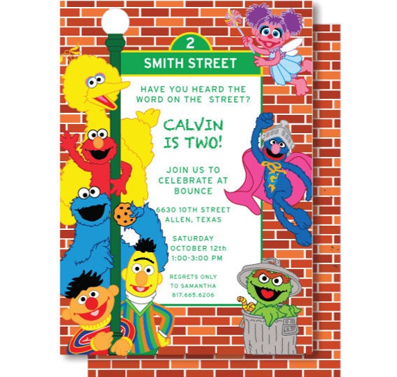 Sesame Street Free Invitations 9