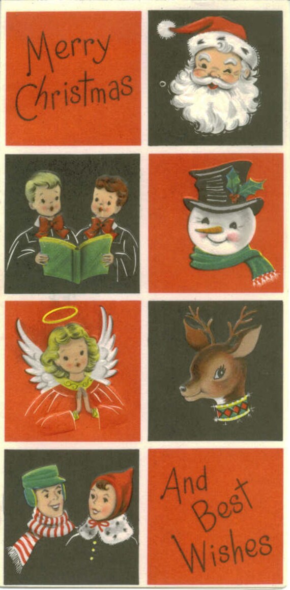 Vintage Christmas Greeting Card Holiday Images and Scenes