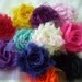 CUSTOM LISTING, Shabby Flower Trim, You Pick 20 Single Flowers, Solids and Prints,Rosettes