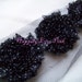 Black and White Polka Dot Shabby Flower Trim, Chiffon Rosettes, 1 yd.