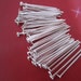 SALE 100 pcs of plated silver head pins 22mm