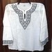 Thanksgiving dress free gift with purchase Mens Kurta Cotton Short Kurta Shirt Hand Embroidered Chest 46" US 14 fall fashion
