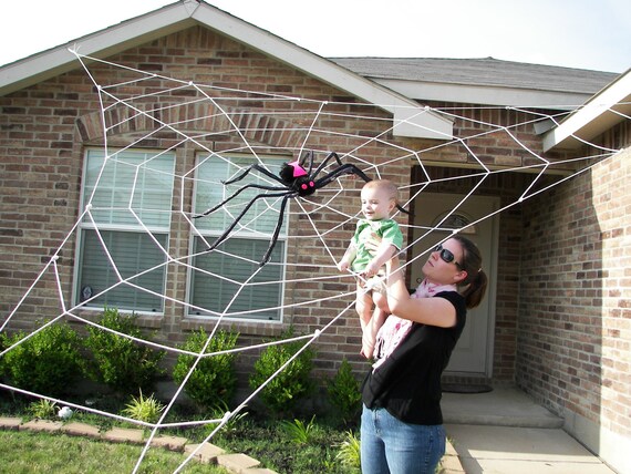 25 ft GIANT Spider Web Halloween House Prop