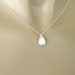 Sterling Silver Necklace - Dainty Brushed Sterling Silver Teardrop on Sterling Silver Chain