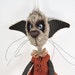 OOAK Mohair Artist Cat Pumpkin the Mad Clown.