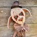 Steampunk Doll Creepy Circus Cat Doom. OOAK Artist Bear. 20'' tall.