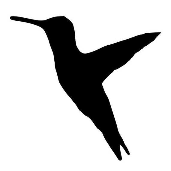 Items similar to Hummingbird Applique PDF Humming bird Stencil PDF ...