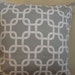 Decorative Designer Grey and White Print Throw Pillow Cover 18 x 18