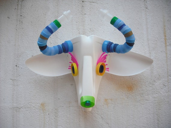 Items similar to Recycled Plastic Animal Head Trophy on Etsy