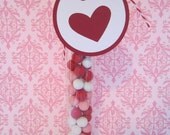 10 Valentine Clear Plastic Large Gumball Candy Tubes with Red Heart Tag Il_170x135