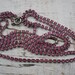 Extra Long Hot Pink Rhinestone Vintage Necklace