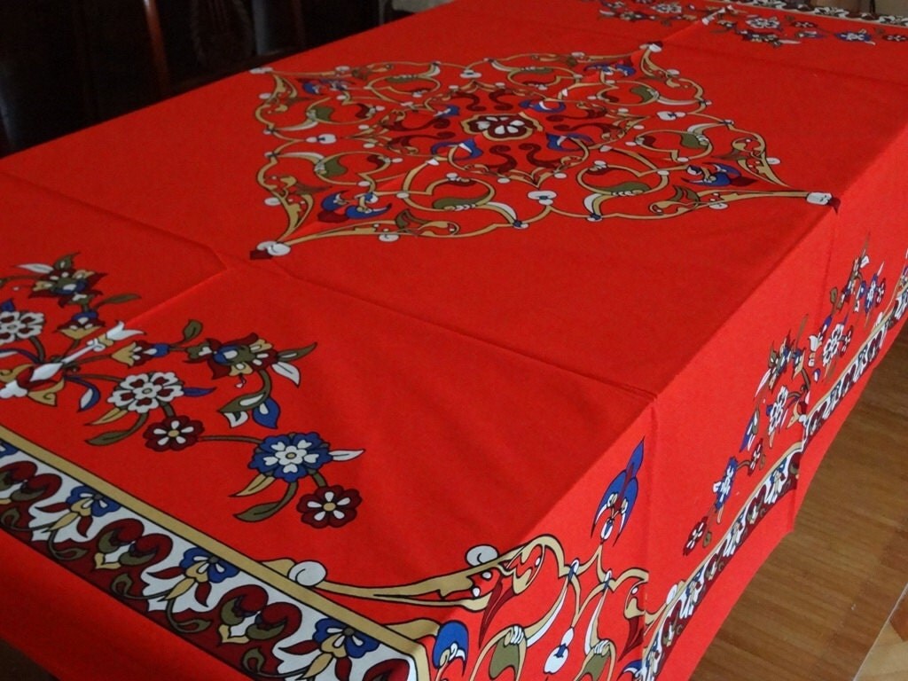 Tablecloth with Classical Turkish motif square by istanbulian