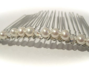 Anna Pearl Crystal Hair Comb & Bracelet Set - perfect for a Bride, Bridesmaid or Prom