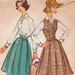 1950s Vest, Blouse & Pleated Skirt McCalls 5074 Size 16