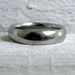 Classic Men's Vintage Plain Platinum Wedding Band - Heavy
