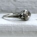 RESERVED - Sweet Vintage 14K White Gold Filigree Engagement Ring.