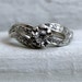 RESERVED - Beautiful Wavy Vintage 14K White Gold Diamond Ring.