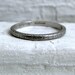 Sweet Hand Etched Antique Platinum Wedding Band.
