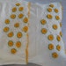 Pair of Vintage Crochet Pillowcases with Saffron Yellow Roses