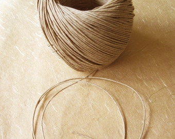 Natural Hemp Twine Cord, 20 lb strength 1mm diameter - 400 ft roll - Romanian