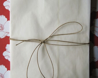 50 Glassine Bags 11.5 x 12 inches, Large White Paper Bags
