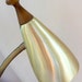 Mid Century Atomic Lamp Gold Gooseneck Teak Vintage