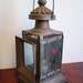 CARGO LIGHT railroad marine lantern - brass copper wood
