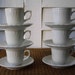 Vintage white espresso cups from Italy, Fontebasso (set of six)