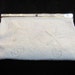 SALE 1960's beaded clutch, off-white, mother-of-pearl frame