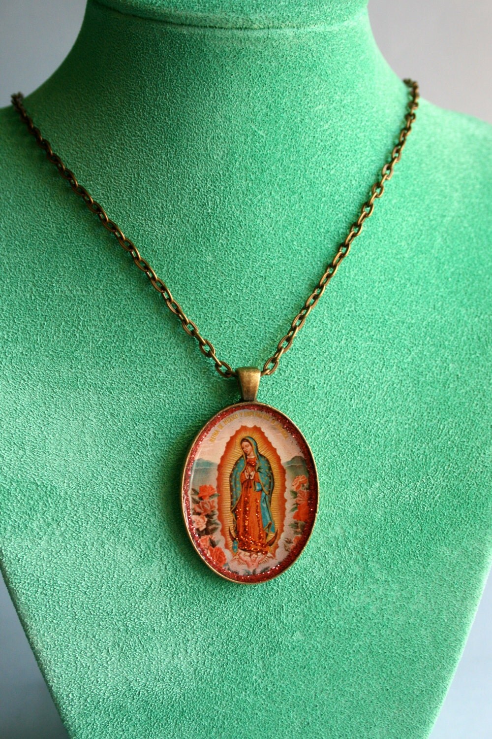Virgen de Guadalupe Pendant Necklace Virgin of Guadalupe