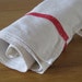 French tea towel w/ broad red stripe