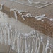 French filet lace bed cover w/ deep fringing