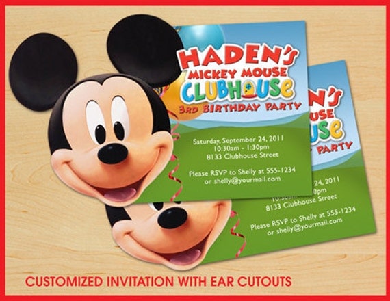 Mickey Mouse Clubhouse Invitations Rhymes 5