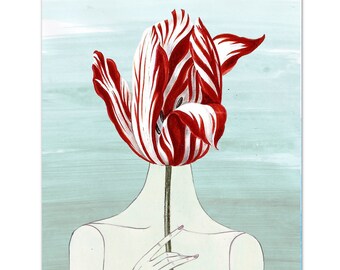 In the Garden - Original ART Print 8" x 10"