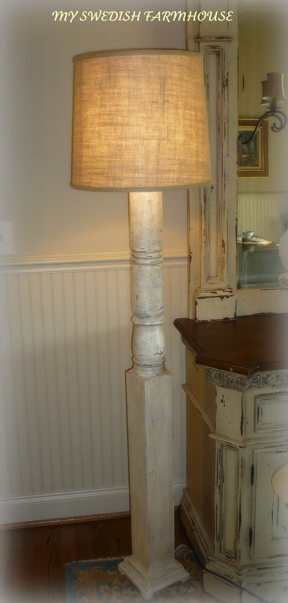 porch column washed lamp floor distressed columns lamps shabby chic grand diy farmhouse wooden floors furniture porches base lighting turned