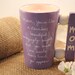 Pink Plumeria Soy Candle in a Decorative Mug - "Mom"