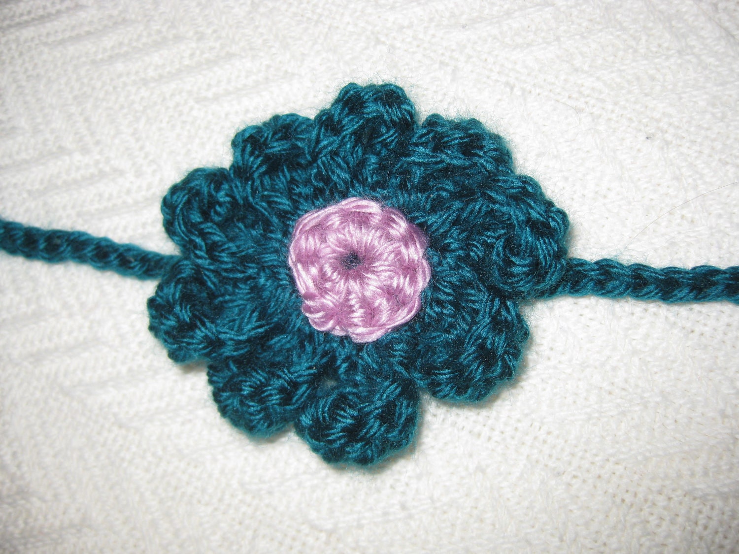 Crochet Flower Headband Zinnia