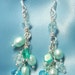 Earrings - Dangle Aqua Freshwater Pearls and Crystals