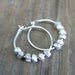 faceted silver tiny sterling HOOP earrings