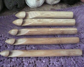 ChiaoGoo1022-Jumbo Crochet HookS Moso Bamboo Sizes Q15.75mm //R 17mm //S 19mm //T 22mm //U 25mm