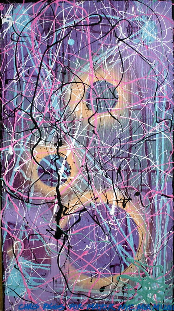 ORIGINAL Jackson Pollock style abstract contemporary pop art