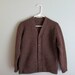 1960s tobacco heavy knit cardigan small