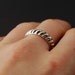 SALE 60 percent off - La torsade - sterling silver cast twist ring - size 7