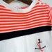 SALE Vintage 50s Baby Tshirt Sweater sailor nautical with anchor in Navy, Orange, White size 18 months
