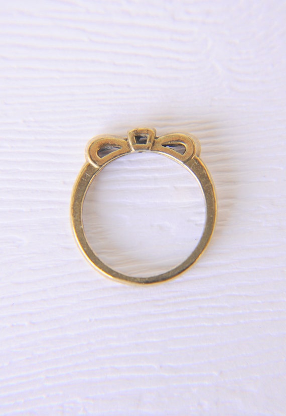 vintage brass ring . sweet bow by ErinAntiques on Etsy