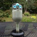 Twisted Wire and Glass Nuggets Up-cycled Wine Bottle Candle