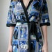 70s Toulouse-Lautrec-print lounge robe